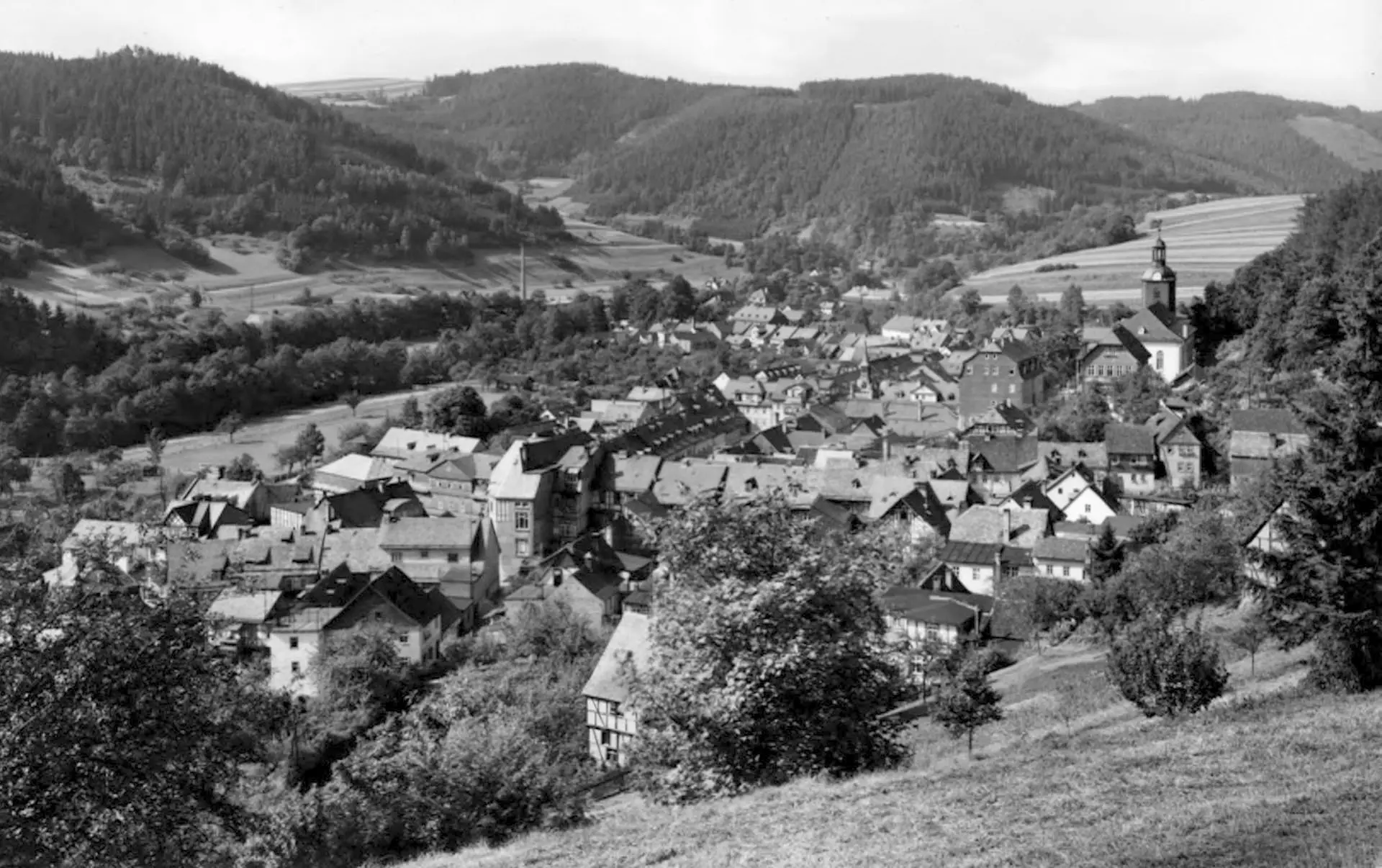 Leutenberg - Blick von der Ernst Pabst Höhe, Leutenberg, Deutschland